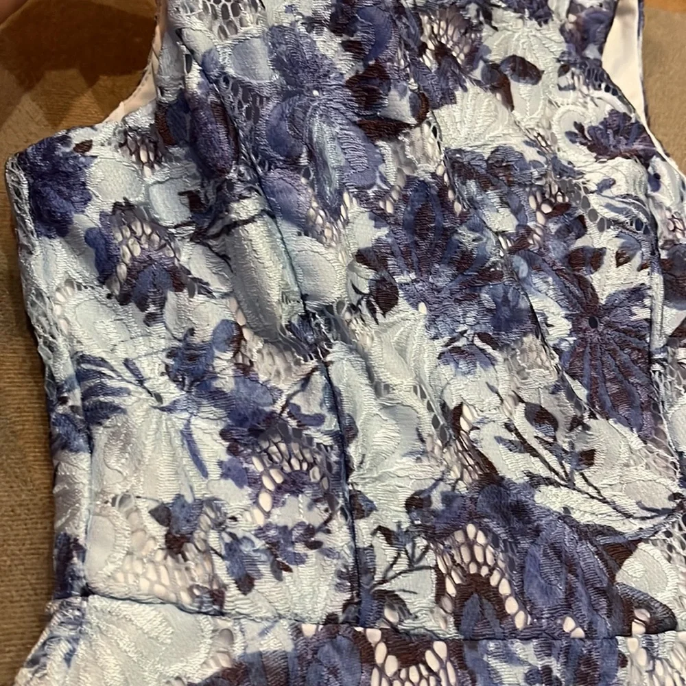 Blue Floral fit & flare dress from Speechless, Small (juniors)